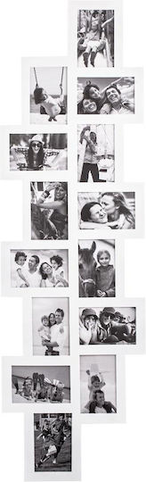 Wall-Mounted Plastic Photo Frame With White Frame