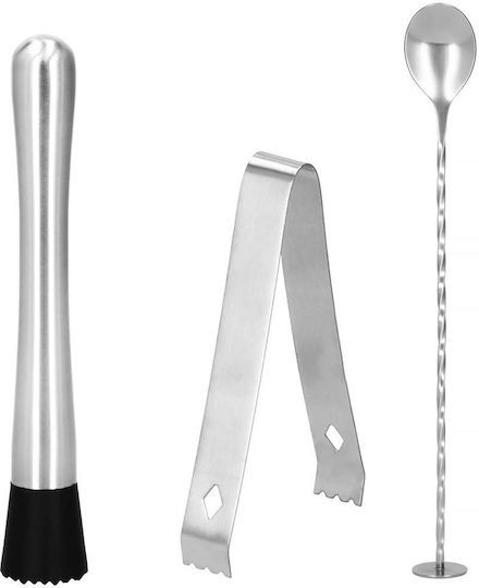 Set Cocktail Shaker Kit Bartenders 750ml Ki25 Bamboo Stand 12 Pieces