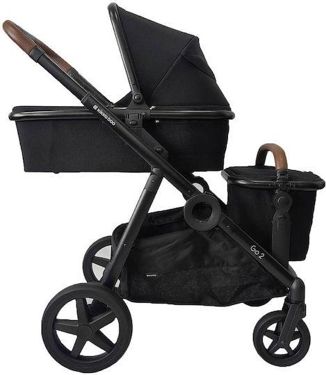 Kikka Boo GO2 Verstellbar Doppelter Kinderwagen Geeignet für Neugeborene Schwarz