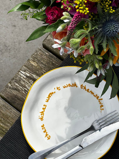 These Dishes Won't Wash Themselves Statement Porcelain Plate Maegen