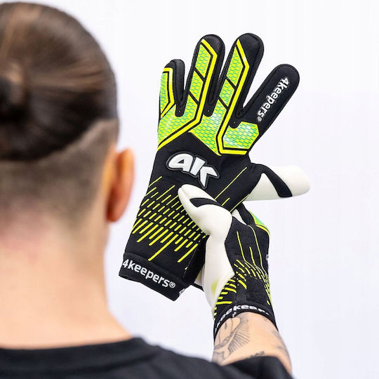4Keepers Γάντια Τερματοφύλακα Παιδικά Μαύρα