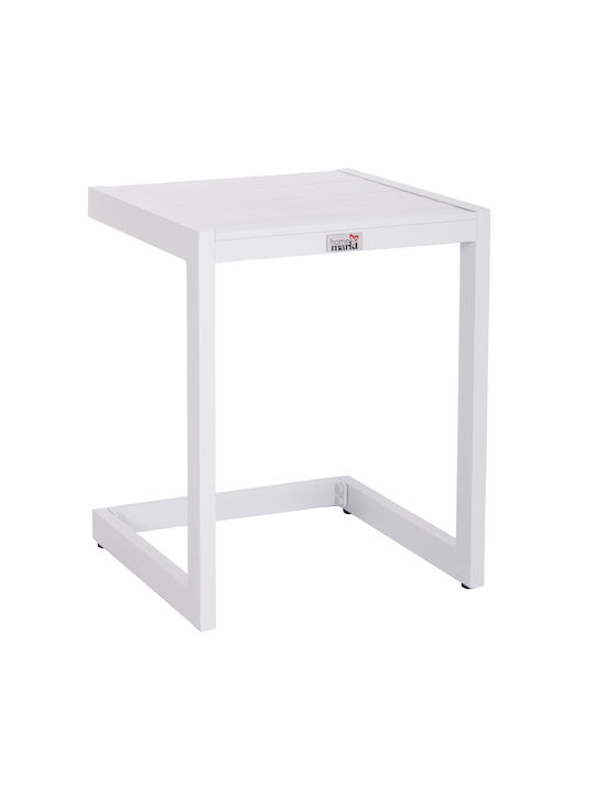 Belling Auxiliary Outdoor Foldable Aluminum Table White 42x43x53cm