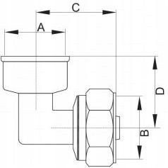 Hydroland Conexiune Țeavă din Alamă 3/4" 16mm