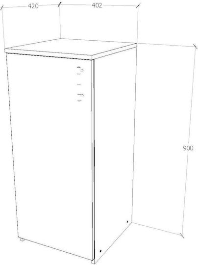 Συρταριέρα Κρεβατοκάμαρας Ξύλινη Creta Bronze Oak 40x42x42εκ.