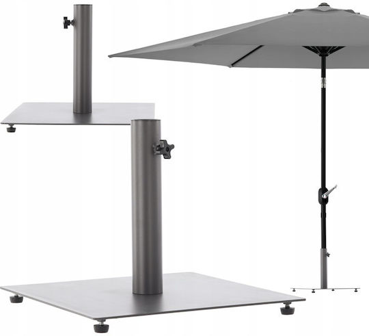 Stand de umbrelă din Metal în Culoare Gri 40x40x3.5cm