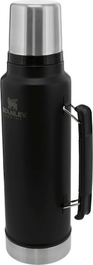 Stanley The Legendary Classic Bottle Thermos Stainless Steel / Plastic BPA Free 1.4lt Stainless Steel Thermos Stainless Steel Bottle Thermos with Handle