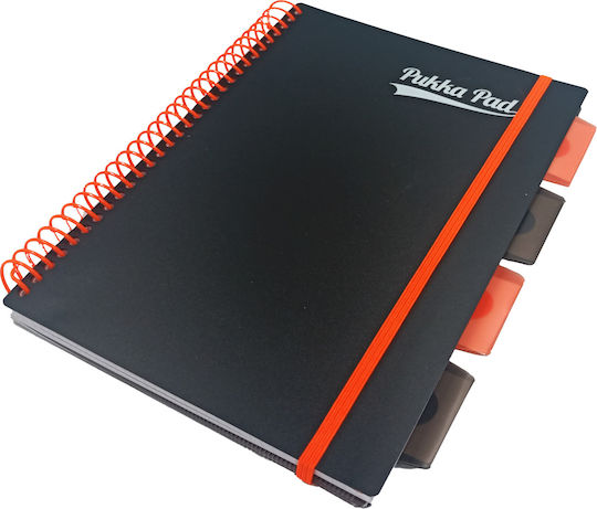 Pukka Pad Notizbuch Spirale 100 Blätter B5 Schwarz