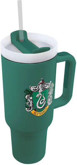 Pyramid International Harry Potter - Slytherin Kids Water Bottle Harry Potter Stainless Steel with Straw Green 1200ml
