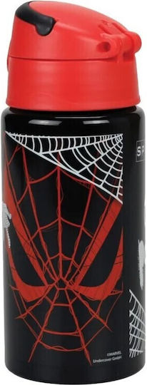 Gim Flip Kids Water Bottle Spiderman Aluminium with Straw 500ml