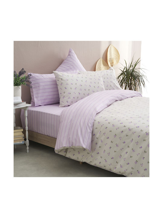 Charalambidis Textiles Spring Pillowcase Set Lila 52x72cm.