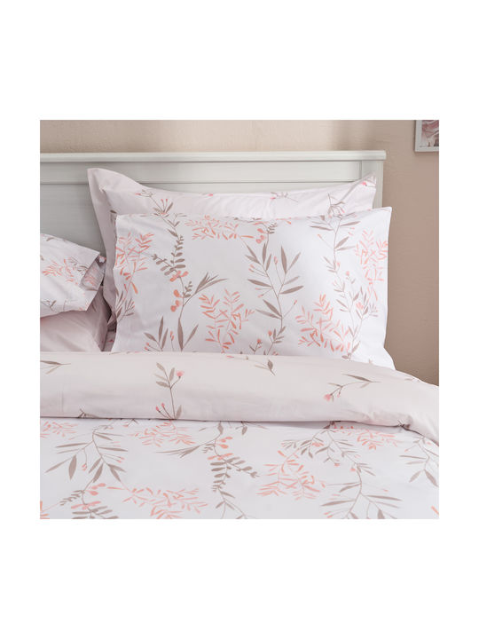 Charalambidis Textiles Hyacinth Pillowcase Set Somon 52x72cm.
