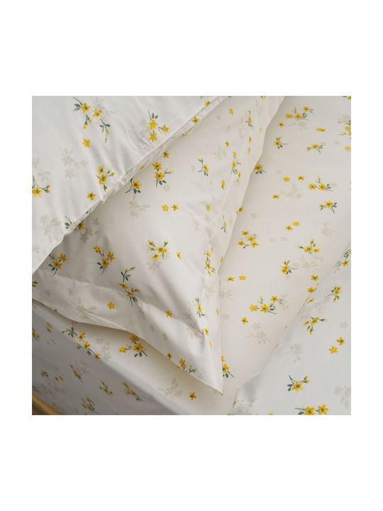 Charalambidis Textiles Ρετρό Σετ Μαξιλαροθήκες Γαλάζιο 52x72εκ.