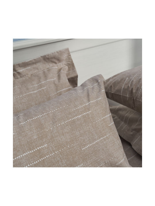 Charalambidis Textiles Калъфки За Възглавници Оксфорд Кафяви 52x72см