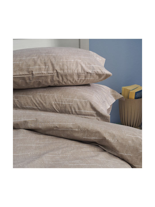 Charalambidis Textiles Калъфки За Възглавници Оксфорд Кафяви 52x72см