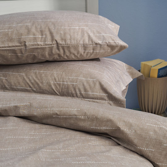Charalambidis Textiles Kissenbezüge Set Oxford Braun 52x72cm