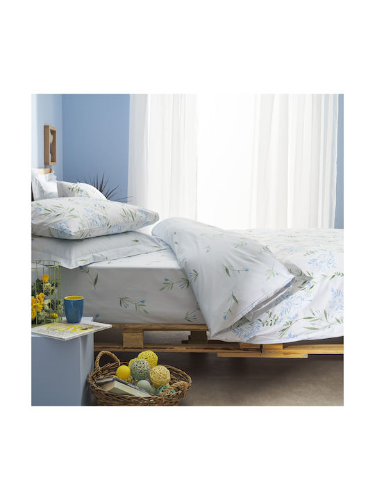Charalambidis Textiles Υάκινθος Σετ Μαξιλαροθήκες Γαλάζιο 52x72εκ.