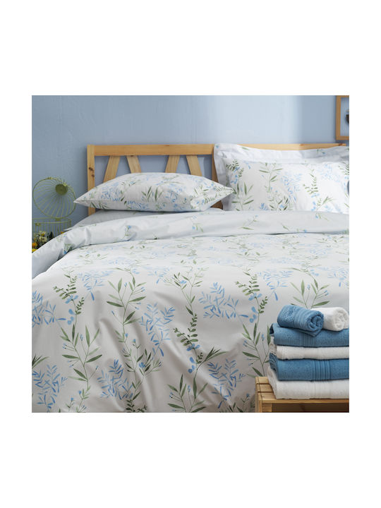 Charalambidis Textiles Υάκινθος Σετ Μαξιλαροθήκες Γαλάζιο 52x72εκ.