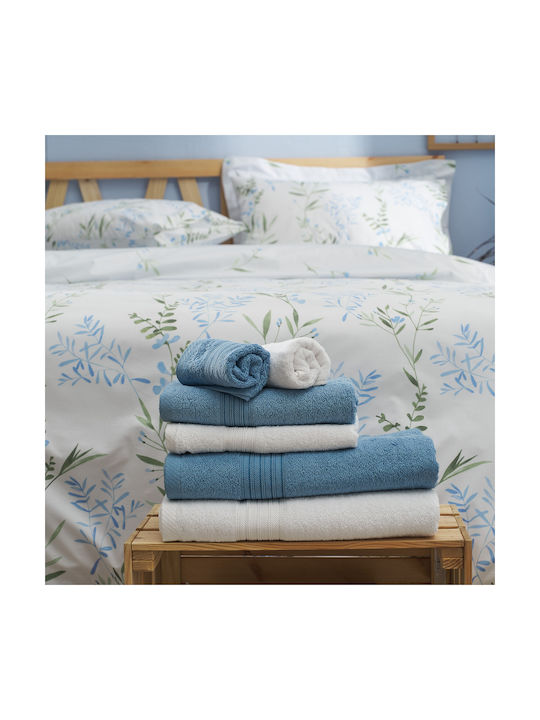 Charalambidis Textiles Υάκινθος Σετ Μαξιλαροθήκες Γαλάζιο 52x72εκ.