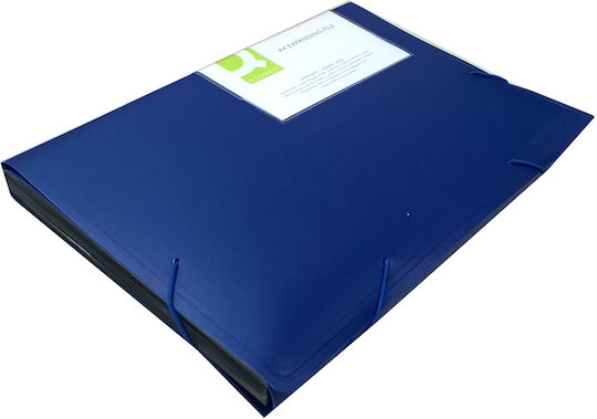 Q-Connect Clipboard Accordion for Paper A4 Blue 1pcs