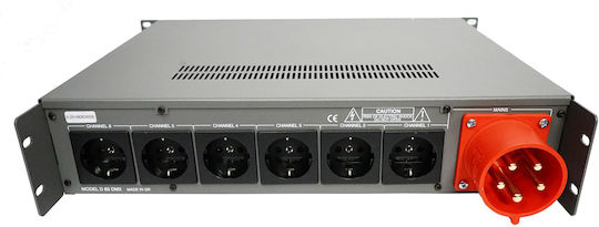 Atel Lights D63 DMX Dimmer για Κονσόλα Φωτισμού με 6 Κανάλια Ελέγχου / 1 Είσοδο XLR με Τοποθέτηση Rack