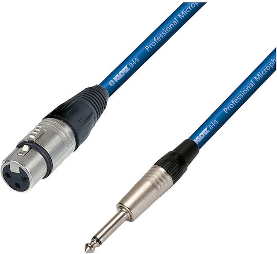 Prostage XLR female to 6.3mm male 2m Cable Blue (FT-02 BLU)