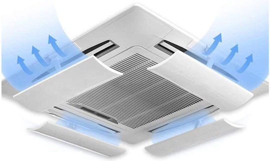 Air Conditioner Airflow Guide 50-74cm X 17cm Self-Adhesive Base White