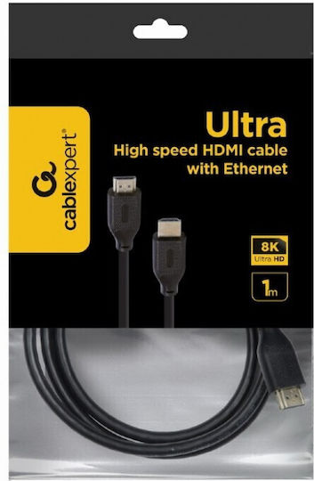 Cablexpert HDMI 2.1 Ultra High Speed 48Gbps 4K 120Hz HDR VRR Cable HDMI Male - HDMI Male 1m Black