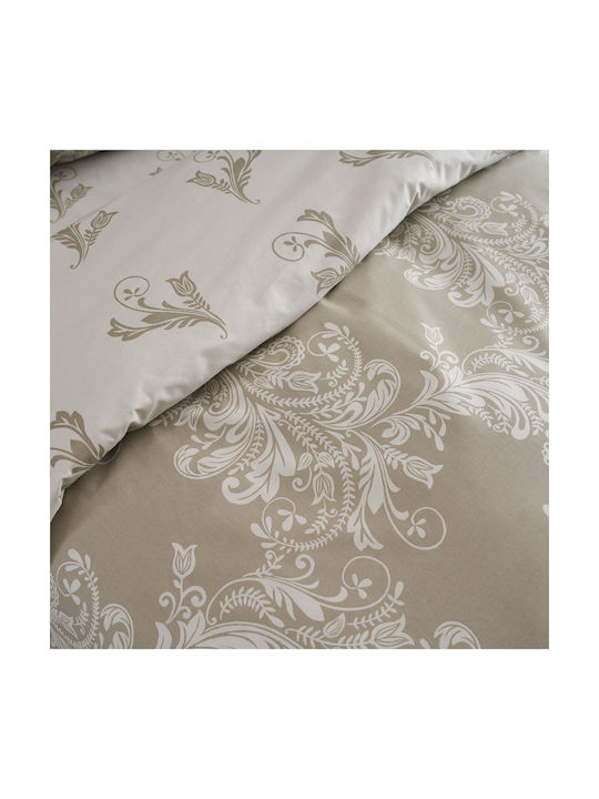 Charalambidis Textiles Lace Pillowcase Set Oxford Beige 50x70cm.