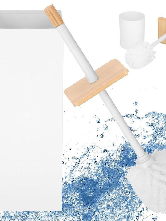 Metallic Toilet Brush White