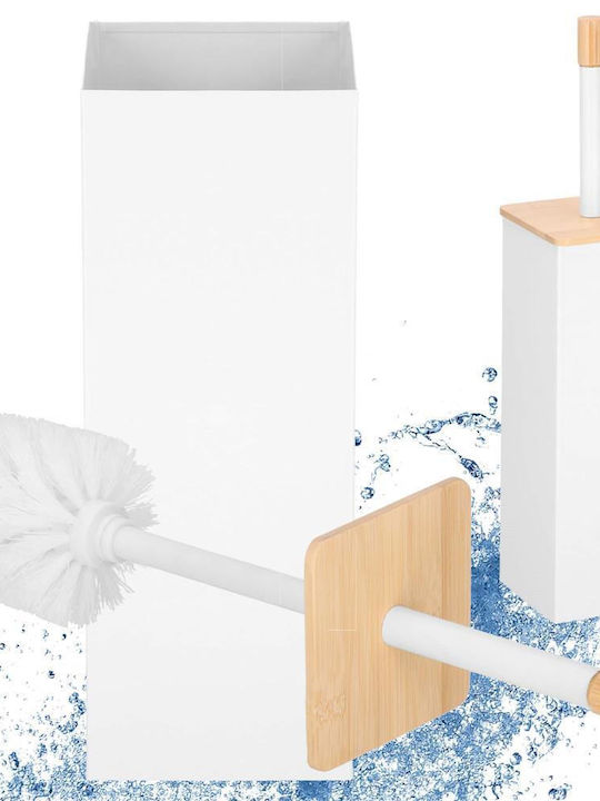 Metallic Toilet Brush White