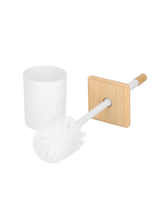 Metallic Toilet Brush White