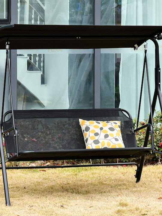 Metallic Swing Black with 270kg Maximum Weight Capacity L172xW110xH155cm