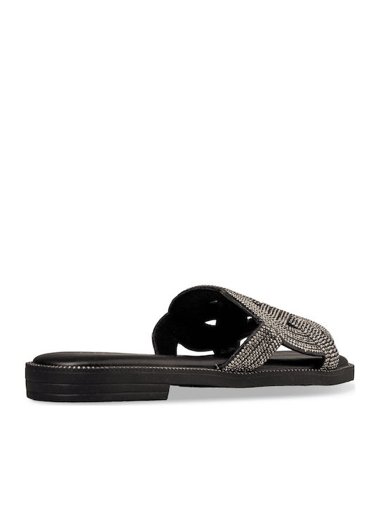 Women's Flat Sandals in Black Color