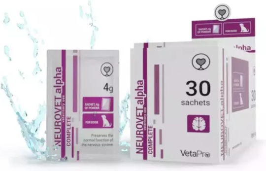 Vetapro Συμπλήρωμα Διατροφής Σκύλου σε Σκόνη 4gr για Διαχείριση Άγχους & Στρες