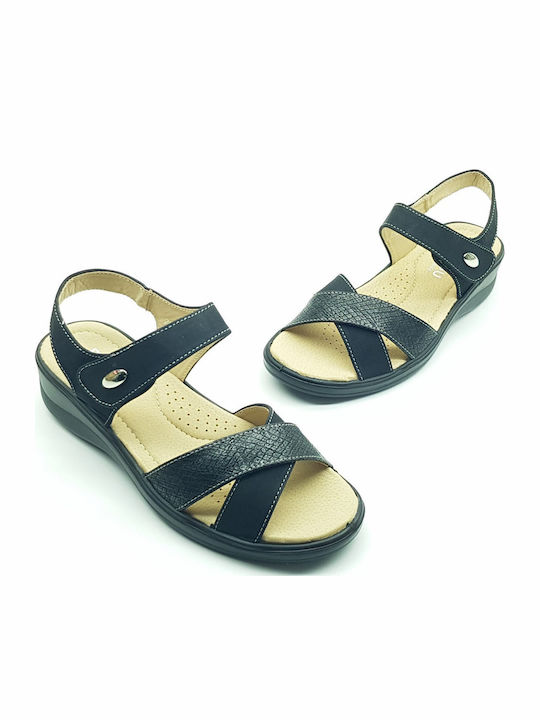 Women's Flat Sandals Anatomic in Black Color