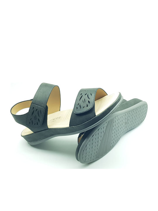 Women's Flat Sandals Anatomic in Black Color