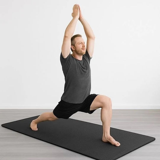 Covor de exerciții fizice Pilates Negru (180x60x1.5cm)