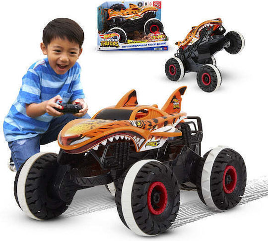 Hot Wheels Monster Trucks Unstoppable Tiger Shark Радиоуправляемо Автомобил Оранжев