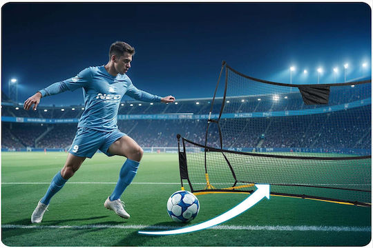 NEO Sport Ball-Rückholnetz für Fußballtraining 210x120x35cm