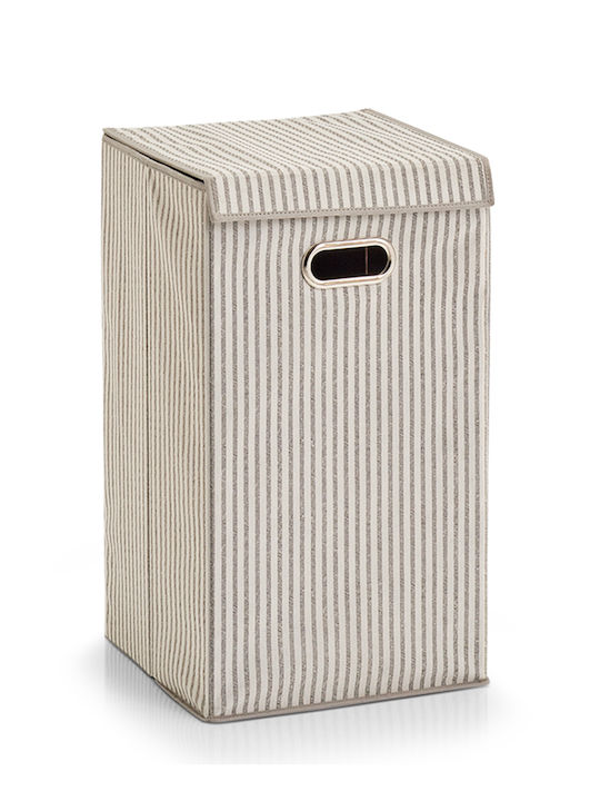 Кош за пране Текстилен 60л с Капак 32x32x57см Бежов