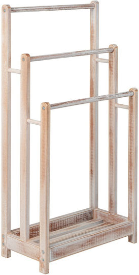 Costway Rack de Baie Simplă De Perete cu șuruburi Albă