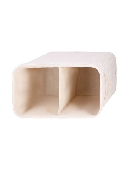 Καλάθι Απλύτων Bamboo με Καπάκι 54x35x60cm Λευκό