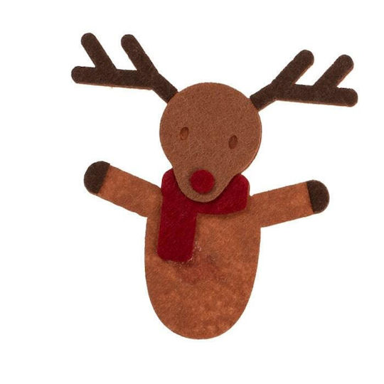 Reindeer Christmas Decorative Sock with Red Reindeer