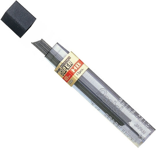 Pentel 12 Συσκευασίες x 12 Μύτες Μολυβιού Πάχους 0.5mm Τύπου 2H