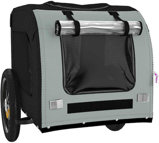 vidaXL Fahrradanhänger für Hunde bis 30kg Gray