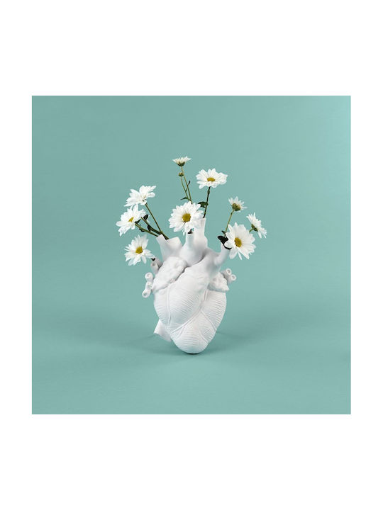 Seletti Decorative Vase Love In Bloom White 16.5x9x25cm