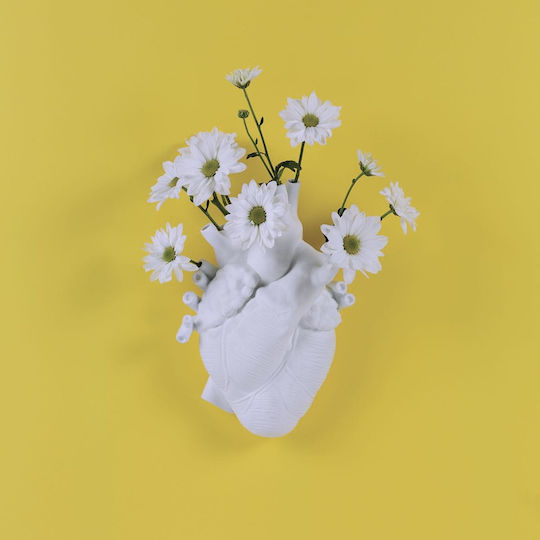 Seletti Декоративна ваза Порцелан Love In Bloom Бял 16.5x9x25см 1бр