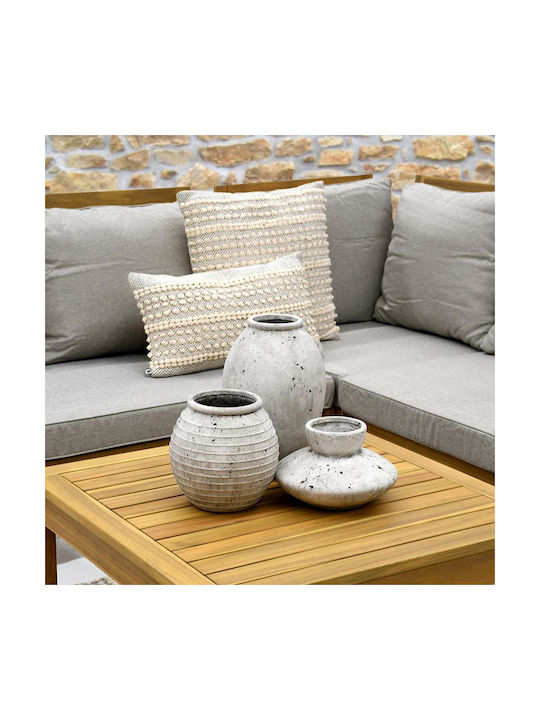 Fylliana Διακοσμητικό Βάζο Keramik Fl1936 Gray 21x13x21cm 1Stück
