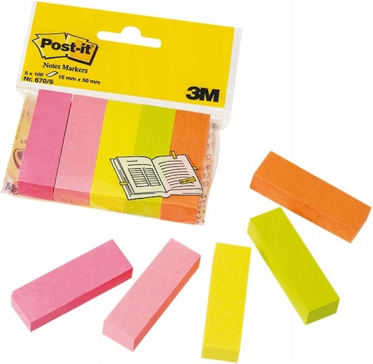 3M Post-it Autocolanți Semne de carte 5buc
