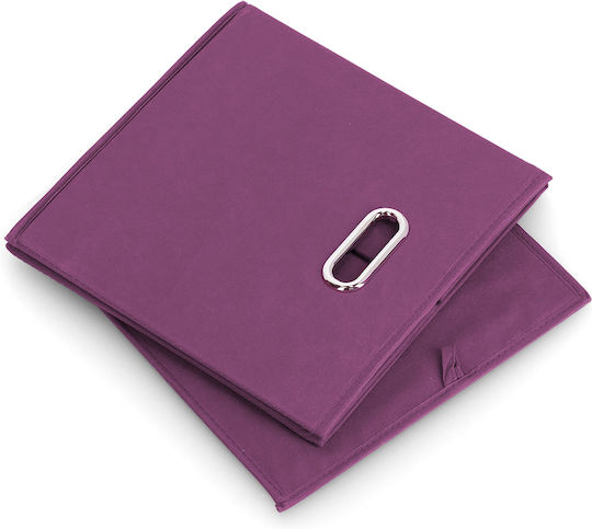Coș de Depozitare Tesatura Violet 32x32x32cm 1buc